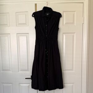 Anthropologie Maeve Black Sleeveless Midi Dress